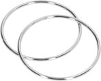 CYSFETENA 2Pcs Metal Bag Handles, 3.93in Dia. Round Purse Handles Loop Rings for Bag Making Luggage Hardware Accessories - Image 2