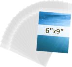 Cellophane Bags 6x9 - Acid Free 1.57 mil (Single Side) Thick Heavy Duty Poly Bags 6x9 Self Adhesive Clear Paper Sleeves Protector Clear Plastic Sleeves for Photo Paper Cardstock, 25 Pack - Image 2