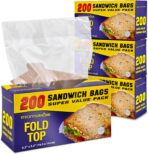 Clear Fold Top Sandwich Bags 800 Count, Bulk Disposable Plastic Sandwich Bags with Fold and Close Design for Every Day Use, Fold Over Bags for Chefs, Restaurants, or Caterers, Stock Your Home - Image 2