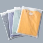 Clothes Packaging Bags for Shipping, 100 Count 10x13 inch Frosted Zipper Plastic Bags for Clothing, Clear Apparel Bag for T-Shirt, Shirt, Document, 3 Mil, with Vent Holes - Image 2