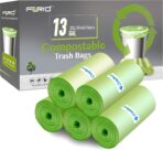 Compostable Trash Bags - FORID 13 Gallon Tall Kitchen Garbage Bags 80 Count Unscented Trash Can Liners 55 Liter Medium Wastebasket Bags for Bathroom Home Bedroom Office Garbage Can (5Rolls/Green) - Image 2