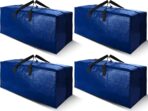 Cosy Family 4 Pack Heavy Duty Extra Large Moving Bags with Backpack Straps - Strong Handles & Zippers, Storage Totes For Space Saving, Fold Flat, Alternative to Moving Box (X-Large-Set of 4, Blue) - Image 2