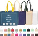 Custom Tote Bags 10/30/50/100 Pack - Personalized Reusable Grocery Bags - Promotional Items With Your Logo - Image 2