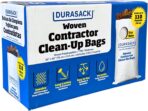 DURASACK Contractor Bags Heavy Duty 40-Gallon Reusable White Woven Polypropylene Contractor Garbage Bags, Pack of 16 - Image 2