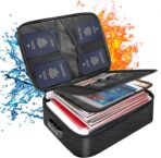 DocSafe Document Bag with Lock,Fireproof 3-Layer File Storage Case with Water-Resistant Zipper,Document Safe Portable Travel Home Organizer Bag for Laptop,Files,Certificates,Gifts for Him,Black - Image 2
