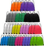 Drawstring Backpack Bulk 42 Pcs String Backpack Drawstring Bags Cinch Bag Sackpack for Men Women Gym 14 Colors - Image 2