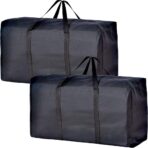Extra Large Moving Bags with Strong Zippers & Carrying Handles, Storage Bags Storage Totes for Clothes, Moving Supplies, Space Saving Oversized Storage Bag Organizer for Moving, Traveling (2 Pack) - Image 2