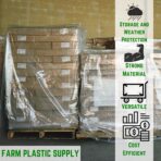 Farm Plastic Supply Pallet Covers - 3 Mil (55' x 53' x 75') - Heavy Duty Construction Grade Strength, Tear Resistant, Polyethylene Pallet Bags, Outdoor Protection, and Pallet Storage (Clear, 5 Pack) - Image 2