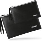 Fireproof Waterproof Money Document Bag - 2 Pack Safe Zipper Bags with Reflective Strip, Fire & Water Proof Storage Organizer Pouch for A4,File,Cash,Passport,Table(13.4" x 9.8" and 10.6" x 6.7") - Image 2