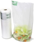 Fit Meal Prep 875 Ct 12"x 20" Large Plastic Produce Bag Roll, US Made HDPE, Durable Clear Food Storage Saver for Fruit Vegetable Bakery Snack Grocery Bags - Image 2