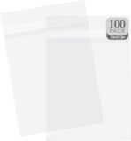 Golden State Art, 100 Pack 10-7/16" x 13-1/4" Acid-Free Clear Sleeves Storage Bags - Fits 10X13 Prints, Photos, Clothing & T Shirts Self Seal - Image 2