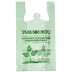 Green T-Shirt Thank You Plastic Bags (Pck of 500 Bags) - Image 2