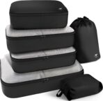 HOTOR Packing Cubes for Suitcases - 6 Pieces, Light Packing Cubes for Travel, Premium Suitcase Organizer Bags Set, Space-Saving Luggage Organizers, Travel Accessories and Essentials, Black - Image 2