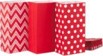 Hallmark Red Party Favor and Wrapped Treat Bags, Assorted Designs (30 Ct., 10 Each of Chevron, White Dots, Solid) for Christmas, Valentines Day, Sweetest Day, May Day, Mothers Day, Care Packages - Image 2