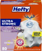 Hefty Ultra Strong Tall Kitchen Trash Bags, Lavender & Sweet Vanilla Scent, 13 Gallon, 80 Count - Image 2