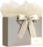 JMANNI Gift Bag, 1PCS Gift Bags Large with Ribbon and 1 Greeting Cards 2 Tissue Paper, Portable Paper Gift Bag with Handles, Birthday Gift Bags,Present Bags for Wedding Party Mothers Day - Image 2