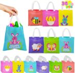 JOYIN 36 PCS Easter Gift Bags, Non Woven Easter Tote Bags with Handles Party Treat Bags for Gifts Wrapping, Egg Hunt Game, Party Supplies - Image 2