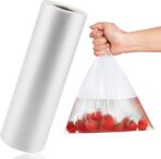 LabelMore 12'' x 16'' Plastic Produce Bags on a Roll, Clear, Food Storage Bags for Bread, Vegetable, Fruits and Meat, 350 Bags/Roll - Image 2