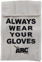 MAGID A.R.C. Cotton Twill Canvas Glove Bag for Rubber Insulating Electrical Gloves,White - Image 2