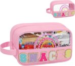 MONSTINA Snack Bag Clear Pouch, Makeup Travel Toiletry Bag, Clear Embroidery Letters Cosmetic Bag for Women Girls,Valentine's Gifts for Teens - Image 2