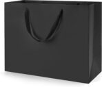 MOXARYSU Extra Large Black Gift Bags: 16x6x12 Inch 3pcs Black Paper Bags With Handles Bulk For Party Shopping Birthday Wedding (XL-3) - Image 2