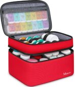 Mancro Dual Layers Medicine Organizer Bag, Pill Bottle Organizer Storage with Lockable Zipper, Medication Travel Bag for Pills, Vitamins, Medical Supplies for Home Storage, Travel - Image 2
