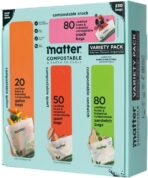 Matter Compostable Assorted Kitchen Bags, 230 Count, Biodegradable, Eco-Friendly Resealable Food Storage Variety Pack, 80 Snack, 80 Sandwich, 50 Quart & 20 Gallon - Image 2