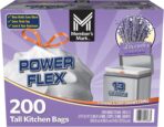 Member's Mark Power Flex Tall Kitchen Drawstring Trash Bags (13 Gallon, 2 Rolls of 100 ct., 200 count total) - Image 2