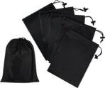 PALTERWEAR Drawstring Bag with Toggle - Nylon Cinch and Ditty Pouch Six Pack (Black, 7 x 9 Inch, Set of 6) - Image 2