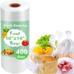 Plastic Produce Bags Roll, 10" x 14" Plastic Bags for Food, Fresh-Keeping Clear Food Bag for Fruit, Vegetable, Bread, Refrigerator Storage, Kitchen, Supermarket, 1 Roll 400 Storage Bag - Image 2