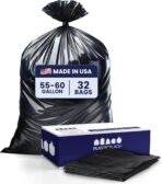 Plasticplace Contractor Trash Bags 55-60 Gallon │ 3.0 Mil │ Black Heavy Duty Garbage Bag │ 38” x 58” (32 Count) - Image 2