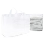 Prime Line Packaging Plastic Gift Bags, Frosted Gift Bags Large with Handles for Small Business Essentials, Boutique Essentials, Shopping, Retail Use, Bulk, 16x6x12, 100 Pack - Image 2