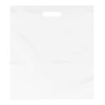Purple Q Crafts Plastic Bag with Die Cut Handle Bag 15"x18" White Plastic Merchandise Bags 100 Pack for Retail, Gifts, Trade Show and More - Image 2