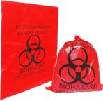 Red Biohazard Waste Bags,100pcs 16.5x20in/42x51cm Medical Action Infectious Waste Bag With Hazard Symbol Disposable Hazardous - Image 2