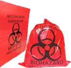 Red Biohazard Waste Bags,20pcs 16.5x20in/42x51cm Medical Action Infectious Waste Bag With Hazard Symbol Disposable Hazardous - Image 2
