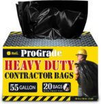Reli. Contractor Garbage Bags 55 Gallon | 20 Trash Bags | Heavy Duty | Black Contractor - Image 2