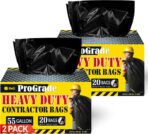 Reli. Contractor Garbage Bags 55 Gallon | 40 Trash Bags | Heavy Duty | Black Contractor - Image 2