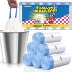 Small Trash Bags 4 Gallon with Drawstring, 1.1 Mil 15 Liter White Thick Unscented Small Plastic Garbage Bags for Bathroom, Wastebasket Liners for Toilet Home Office and Bedroom (4 Gal-120) - Image 2