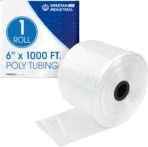 Spartan Industrial 6" Wide Clear LDPE Flat Poly Tubing Mini Roll, 6" W x 1000' L, 2 Mil | Ideal for Tailored Poly Bag Packaging and Safe Storage of Food, Electronic Components and Accessories - Image 2