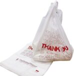 TashiBox 1000 Ct plastic bags/Shopping Bags/Thank You Bags/Reusable and Disposable Grocery Bags - Measures 11.5" X 6.25" X 21", 15mic, 0.6 Mil - Image 2