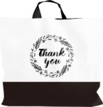 Thank You Bags Shopping Bags, 50 Pack 16"x18" Extra Thick Bulk Merchandise Bags Plastic Boutique Bags for Small Business Plastic Retail Gift Bags with Loop Handle for Customers Parties Favors Goodies - Image 2