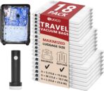 Travel Vacuum Bags for Clothing with Rechargeable Electric Pump, Compression Packing Cubes Organizer Storage for Luggage Suitcase, Space Saver Seal Bags for Vacation Cruise, 18 Combo - Image 2