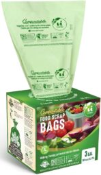 UNNI Compostable Trash Bags, 3 Gallon / 11.35 Liter, 100 Count, Extra Thick 0.71 Mil Small Kitchen Food Scrap Bin Liners, Certified by BPI, CMA & OK compost HOME, Meets the ASTM D6400 Standard - Image 2