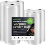 Vacuum Sealer Bags For Food: 6 Pack 3 Rolls 11" x 20' + 3 Rolls 8" x 20' - Commercial Grade BPA Free Bag Rolls - Durable Cut-to-Length Food Vac Bags for Sous Vide Cooking Puncture Prevention - Image 2