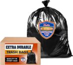 Veska Contractor Garbage Bags 55 Gallon Heavy Duty (MegaValue 50 Bags w/Ties) Contractor Trash Bags 50-60 Gallon 3 Mil Contractor Bag Heavy Duty 55 Gallon, Extra Large Industrial Contractor Trash Bags - Image 2
