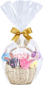 Wowfit 10 CT 16x24 Inch Clear Cellophane Gift Bags – Food-Safe Cello Bags for Small Gift Baskets, Wine Raffles, Bridal or Baby Showers, and More (No Gusset, Ribbon Not Included) - Image 2