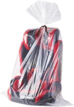 Wowfit 5 CT 36x50 inches Extra Large Clear Plastic Bags, Durable and Multipurpose, Transparent for Attic and Basement Storage (1.6 Mil Flat Bags, Includes 5 Ties) - Image 2