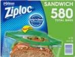 Ziploc Easy Open Tabs Sandwich Bags 580, 145 Count (Pack of 4) - Image 2