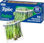 Ziploc Food Storage Produce Bags, Seal Top to Keep and Control Moisture, 50 Bags Total - Image 2