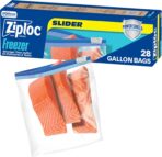 Ziploc Gallon Food Storage Freezer Slider Bags, Durable, 28 Count (Packaging May Vary) - Image 2